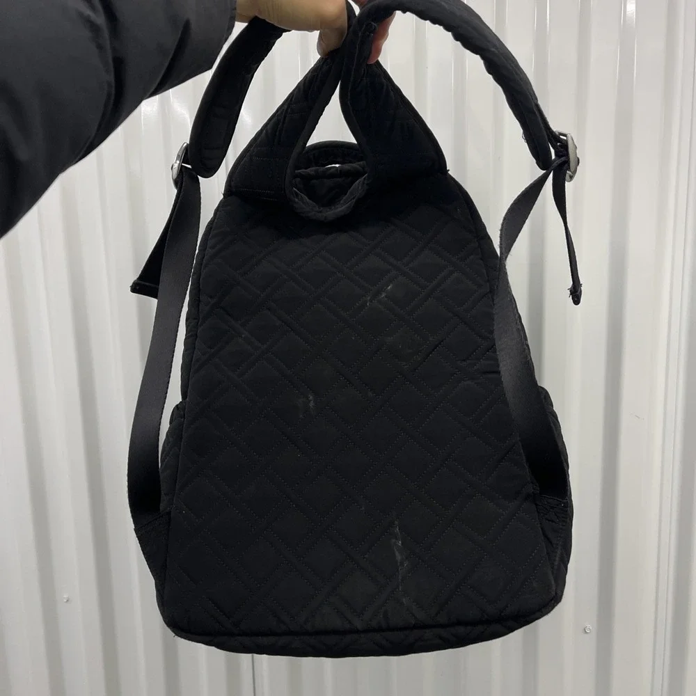 Vera Bradley Women's Backpack Black Cotton Quilted Adjustable Strap Bag - Picture 4 of 11